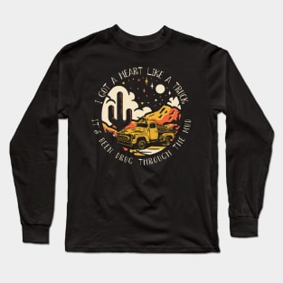 Vintage I Got A Heart Like A Truck Lover Gift Long Sleeve T-Shirt